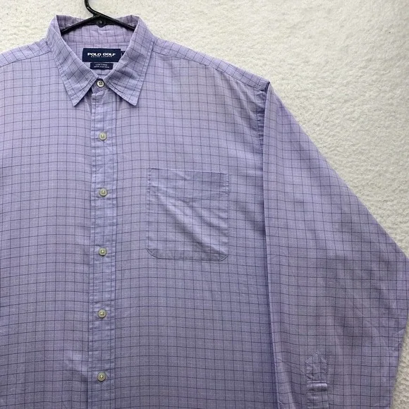 Ralph Lauren Polo Golf Shirt Mens XL X-Large Classic Fit Tattersall Check Preppy - Picture 3 of 13